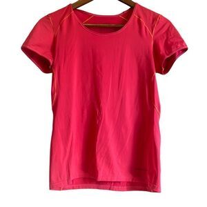 Patagonia Pink Running Athletic T Shirt Top‎ Short Sleeve Womens